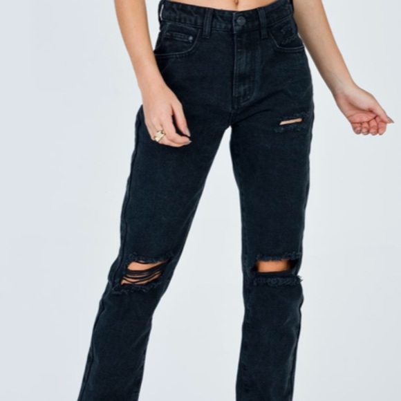 PRINCESS POLLY Hayden Knee Rip Jeans - Picture 2 of 5